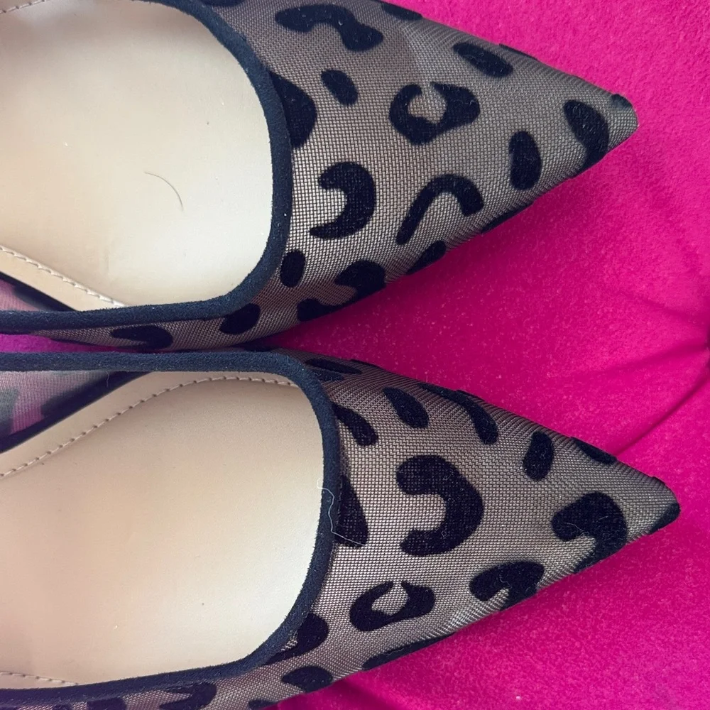 ON 34th Black Leopard Print Heels - Picture 4 of 5